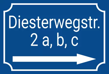 Strassen - Hausnummern Diesterwegstr. Bild