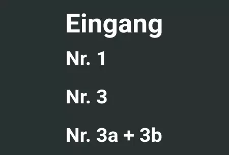 Strassen - Hausnummern Eingang Bild