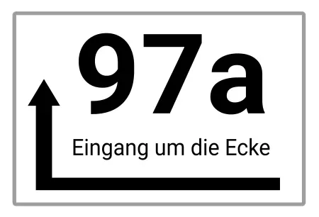 Strassen - Hausnummern Eingang um die Ecke Bild