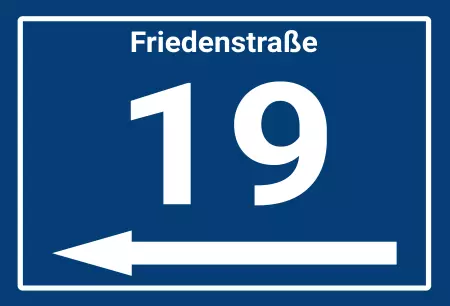 Strassen - Hausnummern Friedensstraße 19 Bild