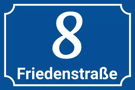 Strassen - Hausnummern Friedenstraße 8 Bild