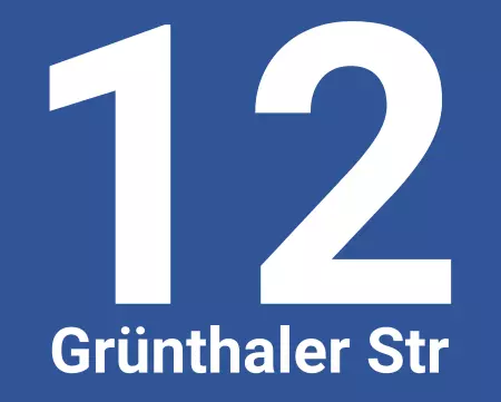 Strassen - Hausnummern Grünthaler Str. 12 Bild