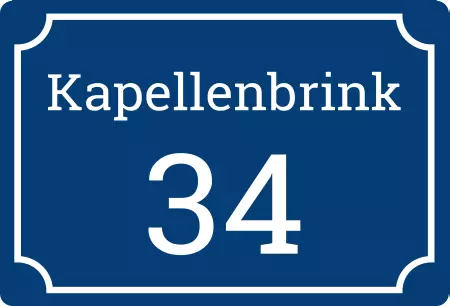 Strassen - Hausnummern Kapellenbrink 34 Bild