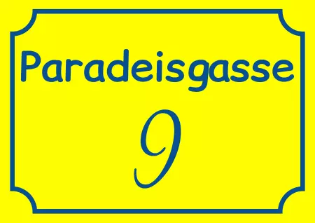 Strassen - Hausnummern Paradeisgasse 9 Bild