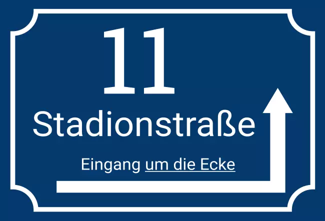 Strassen - Hausnummern Stadionstraße 11 Bild