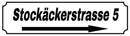 Strassen - Hausnummern Stockäckerstrasse 5 Bild