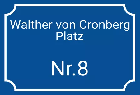 Strassen - Hausnummern Walther von Cronberg Platz Bild