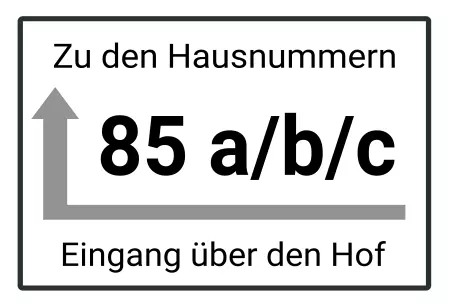 Strassen - Hausnummern Zu den Hausnummern Bild